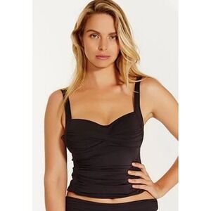 Bond-Eye Australia Women's Black Multi Fit Cup Nip Tuck Tankini Top, Size‎ 6